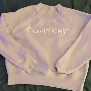 Calvin Klein Women's Light Gray Crew Neck Sweater